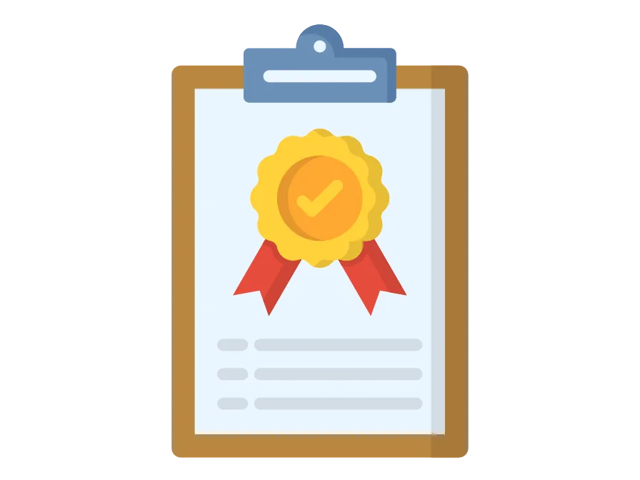 Un diplôme en massage qui montre que des élèves ont suivi et réussi la formation en massage sportif