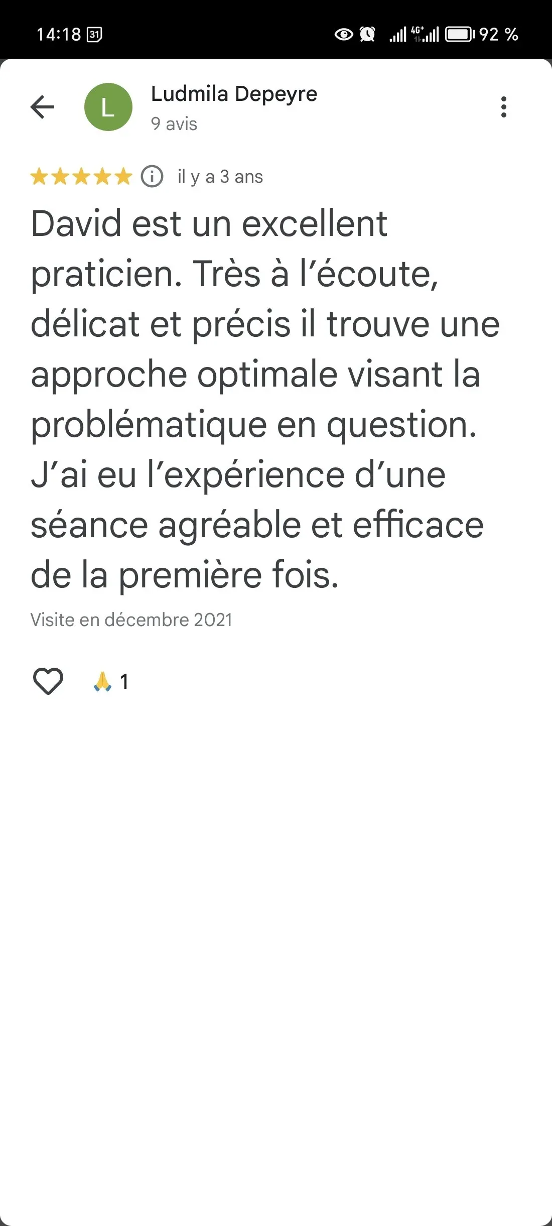 témoignage séance d'acupuncture