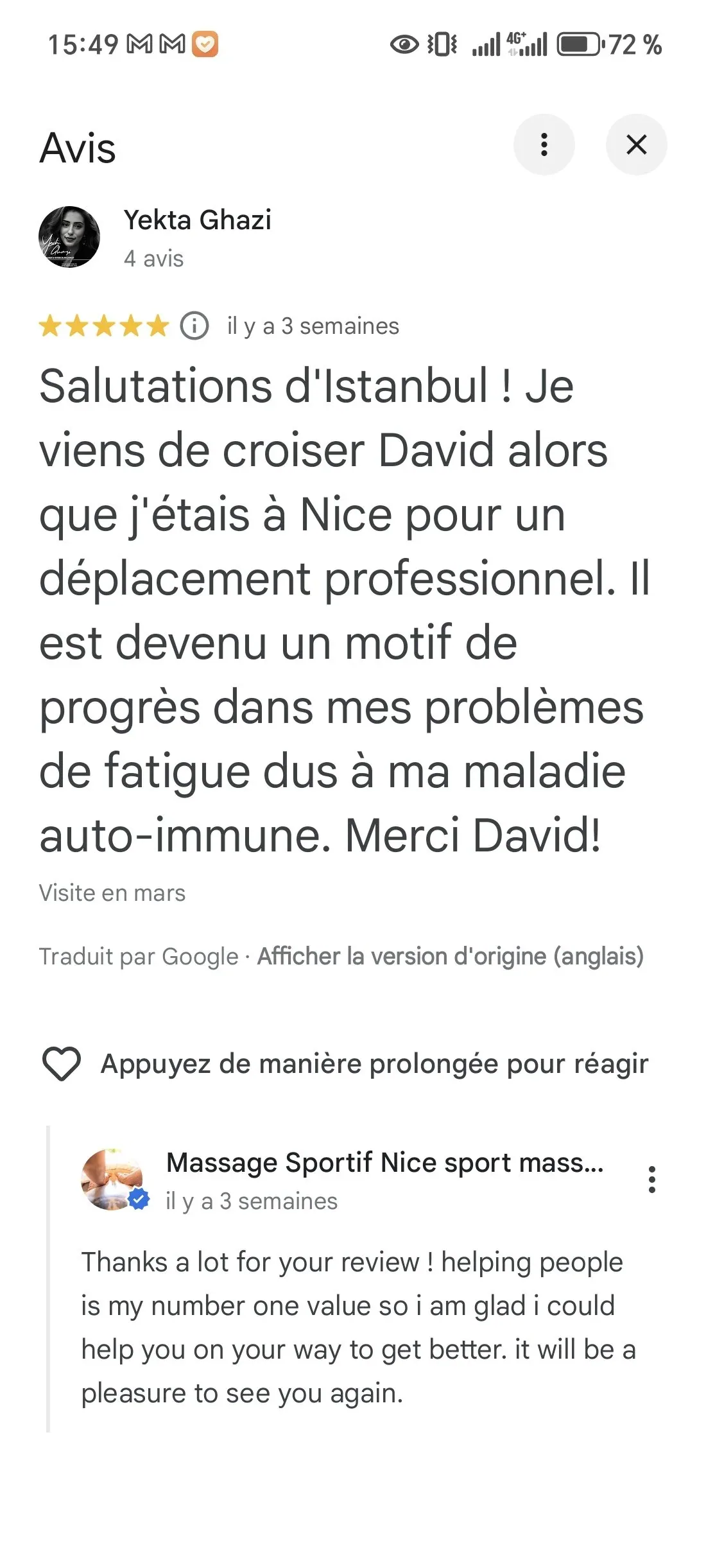 témoignage séance d'acupuncture